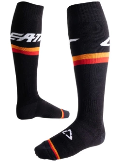 Skarpety Leatt Moto czarno-czerwono-pomarańczowe