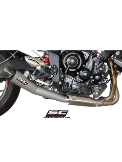 Tłumik stożkowy (Szary Mat) Slip-on SC-Project do Triumph STREET TRIPLE 675 / R [13-16]/ RX [15-16]