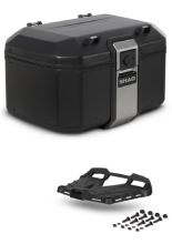 Kufer centralny aluminiowy SHAD TR55 Terra czarny + aluminiowa płyta montażowa [pojemność: 55 l]