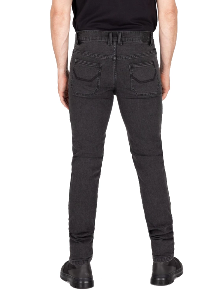 Jeansy motocyklowe Knox Colton Slim Charcoal czarne