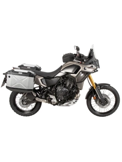 Zestaw: kufry boczne + stelaże Hepco&Becker Xplorer Cutout Yamaha Tenere 700 (25-) srebrne