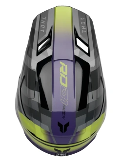 Kask enduro Thor Youth Fleet szaro-fioletowy-fluo