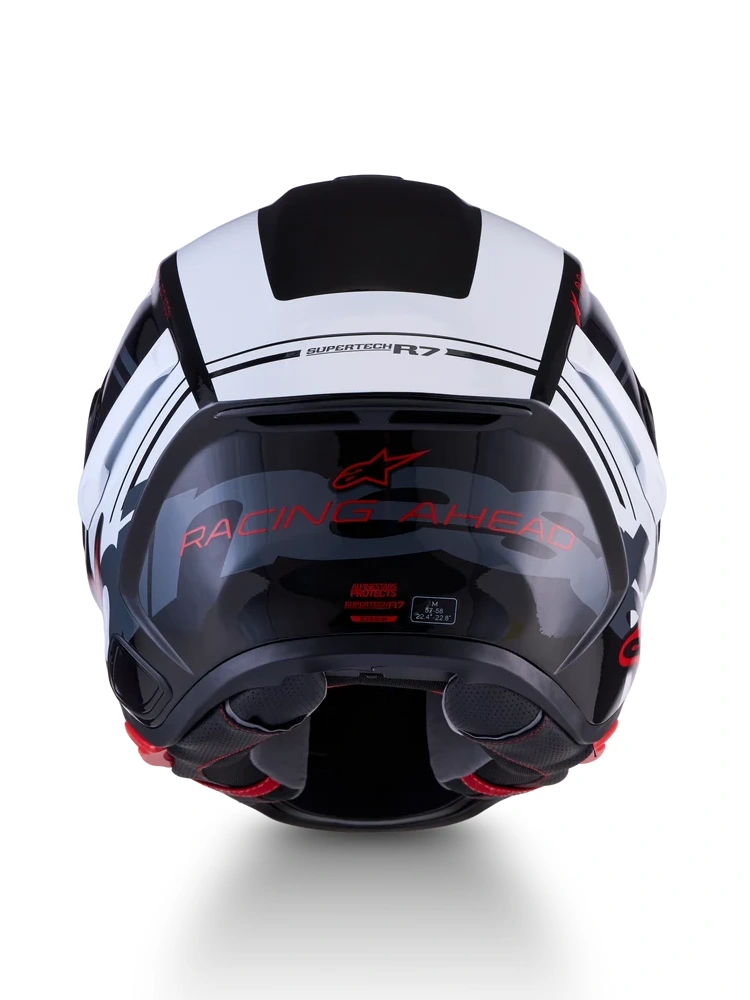 Kask integralny Alpinestars S-R7 A-Core czarno-biało-czerwony