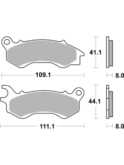 Klocki hamulcowe Brembo Genuine CC Honda Lead/ Vision/ PCX/ SH (wybrane modele) [na przód, kpl. na 1 tarczę]