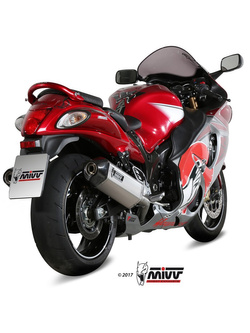 Tłumiki motocyklowe Slip-On Line (Speed Edge) MIVV do Suzuki GSX-R 1300 Hayabusa (08-17) srebrne