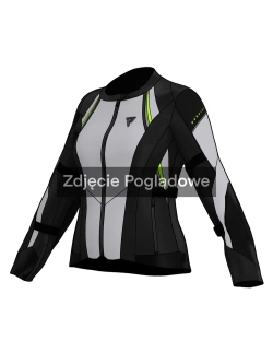 Kurtka motocyklowa damska tekstylna Rebelhorn Swift czarno-szara-fluo