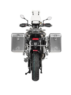 Zestaw: kufry boczne srebrne Zega Mundo + stelaże srebrne Touratech Triumph Tiger 900 Rally / Pro / GT / GT Pro (19-) (38+45L)