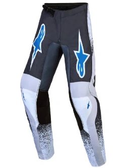 Spodnie cross dziecięce Alpinestars MX Fluid Drag czarno-szaro-niebieskie
