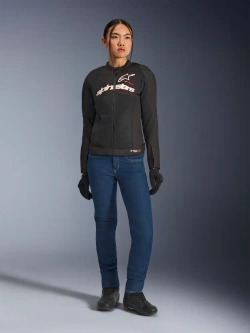 Kurtka motocyklowa damska tekstylna Alpinestars Stella SMX Air czarno-biało-czerwona