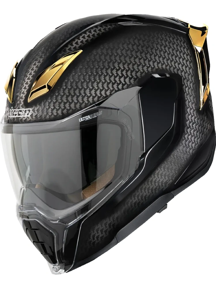 Kask integralny Icon Ultraflite Carbon MIPS czarno-złoty