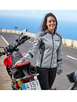 Kurtka motocyklowa damska tekstylna Klim Avalon szara