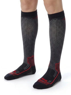 Skarpety SIXS Long V3 czarno-czerwone