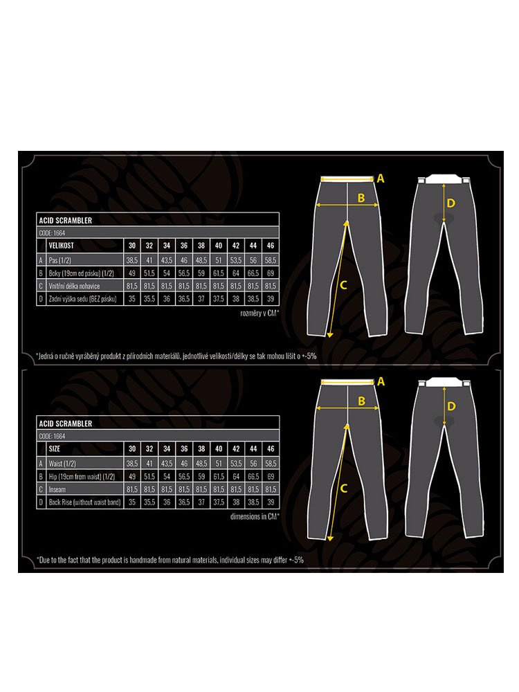 Jeansy motocyklowe TRILOBITE Acid Scrambler brązowe