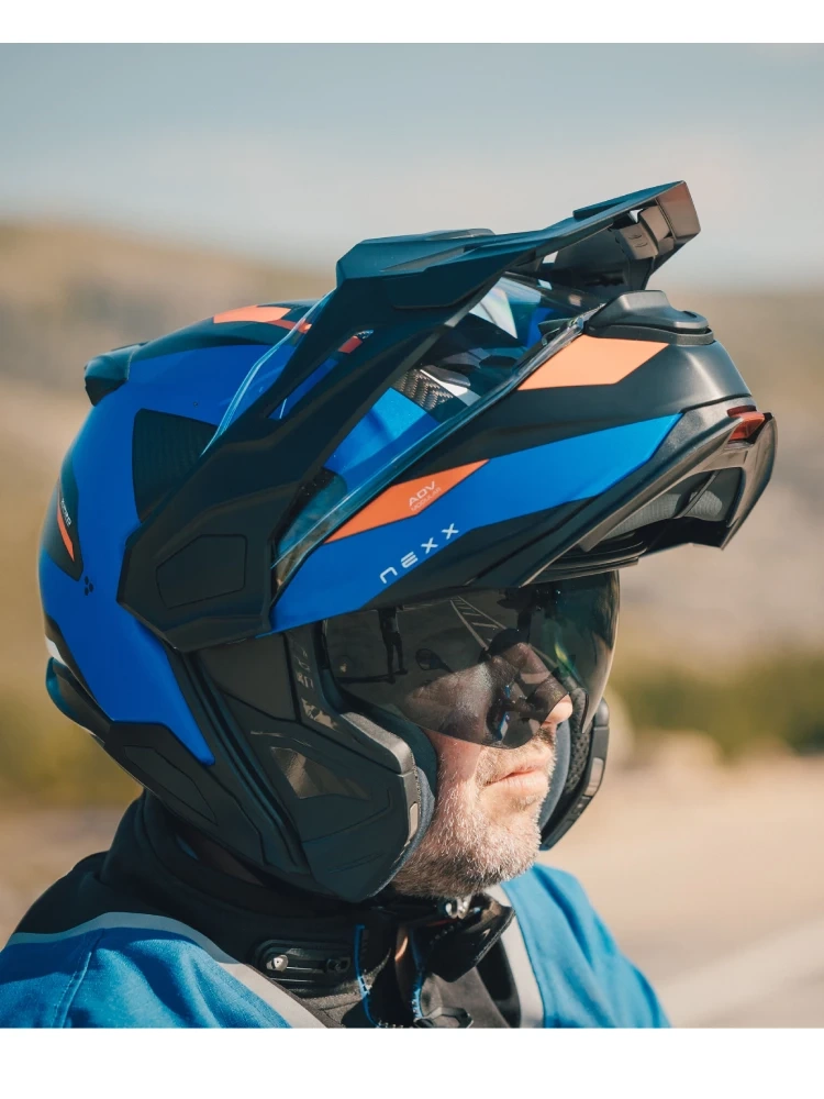 Kask adventure Nexx X.Lifecountry Terra szaro-czarno-czerwony matowy