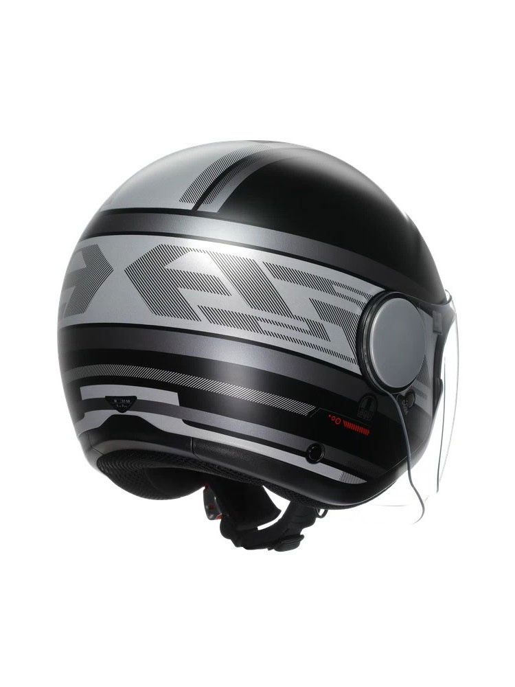 Kask otwarty AGV Eteres History czarno-biało-czerwony matowy