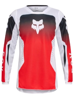 Bluza enduro dziecięca Fox 180 Shield czarno-biało-czerwona