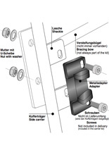 Adapter zamka Hepco&Becker z adapterem do stelaża kufra bocznego (1 PC)