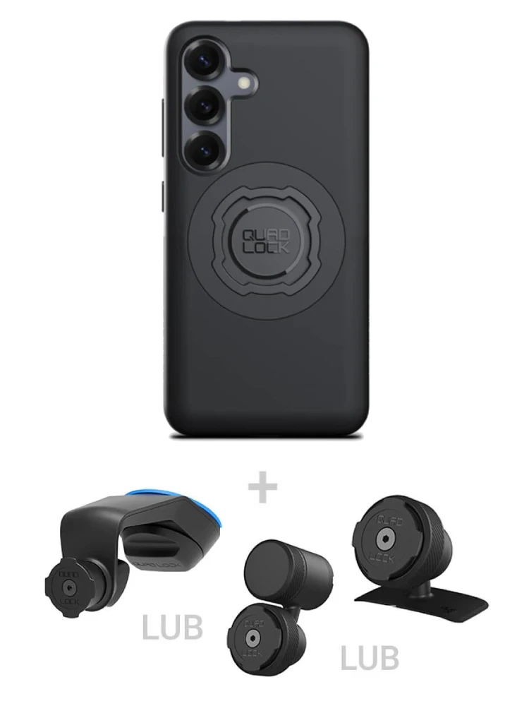 Zestaw do samochodu: etui MAG na telefon Samsung Galaxy S25 (magnetyczne) oraz mocowanie Quad Lock