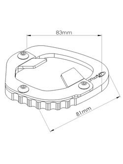 Poszerzenie stopki bocznej Puig Yamaha Tenere 700 (19-)/ Rally Edition (21-)/ World Raid (22-)