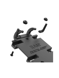 Uchwyt na telefon RAM Quick-Grip XL z adapterem tłumiącym wibracje i podstawą w kształcie litery U - krótki