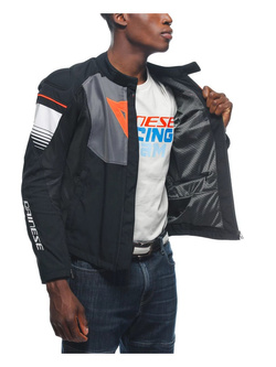 Kurtka motocyklowa tekstylna Dainese Air Fast Tex czarno-szaro-biała