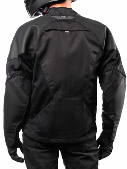 Kurtka motocyklowa skórzano-tekstylna Icon Mesh AF czarna
