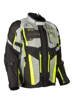 Kurtka motocyklowa tekstylna Klim Badlands Pro czarno-szaro-fluo żółta
