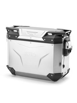 Zestaw kufrów bocznych aluminiowych GIVI Trekker Outback EVO Smart asymetrycznych, srebrnych z 3 wkładkami SLR [poj.: prawy 33 l, lewy: 37 l]