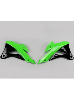 Osłony chłodnicy UFO do Kawasaki KX 85 (14-21) zielono-czarne