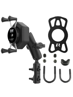 Uchwyt na telefon RAM X-Grip z adapterem tłumiącym wibracje i mocowaniem na zbiorniku hamulca/sprzęgła