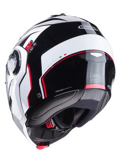 Kask szczękowy Caberg Duke Evo Move czarno-biało-czerwony