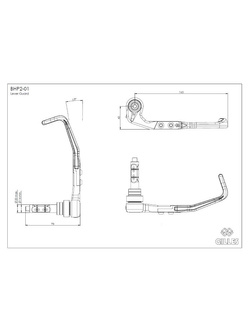 Osłona dźwigni hamulca GILLES BHP2-01-BD aluminiowa czarna