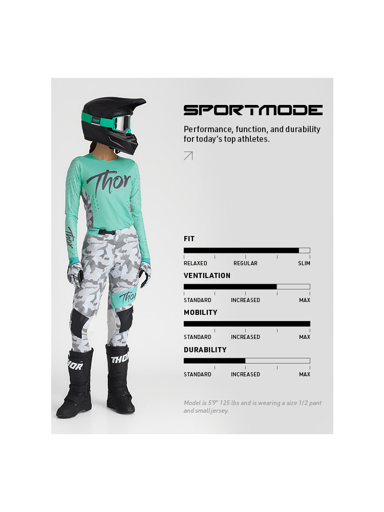 Spodnie cross damskie Thor Sportmode Shadow czarne
