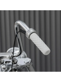 Manetki motocyklowe Biltwell Troker TPV do kierownic o średnicy 22 [mm] białe