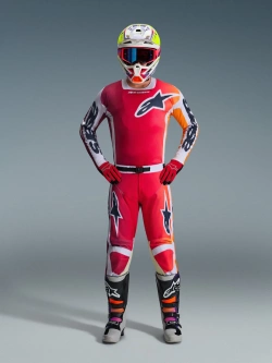 Bluza cross Alpinestars MX Racer Portl czerwono-szara