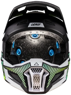 Kask enduro Leatt Moto 3.5 z goglami czarno-białymi-fluo