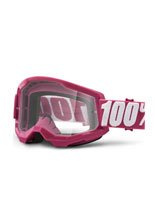 Gogle motocyklowe dziecięce 100% Strata 2 z przezroczystą szybką purpurowe