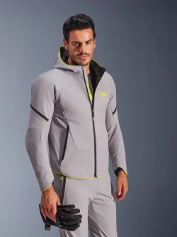 Kurtka motocyklowa tekstylna Alpinestars Aeroshell WP szara-fluo