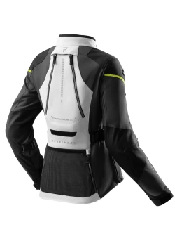 Kurtka motocyklowa damska tekstylna Rebelhorn Hardy 3.0 czarno-szaro-żółta