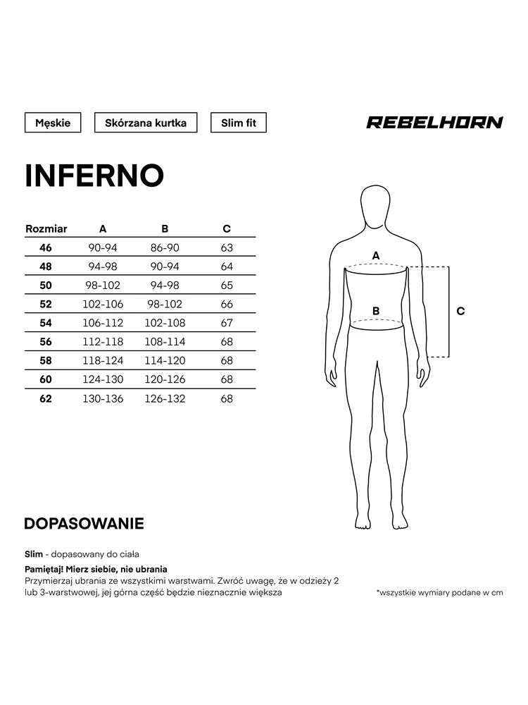 Kurtka motocyklowa skórzana Rebelhorn Inferno czarna