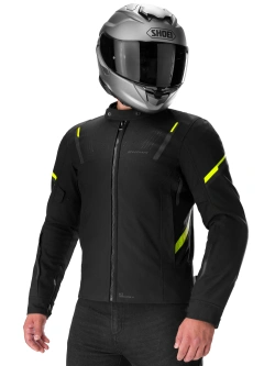 Kurtka motocyklowa tekstylna Shima Rush 3.0 czarno-fluo żółta