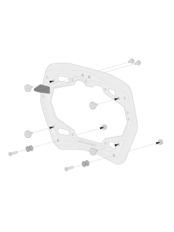 Zestaw: kufry boczne DUSC M + stelaże PRO SW-Motech Yamaha Tracer 7/ GT (RM55, RM56) (25-) [poj.: 2 x 33 l]