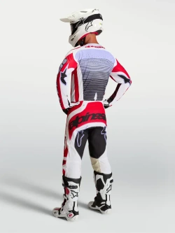 Bluza cross Alpinestars MX Techstar Maven biało-czerwono-fioletowa