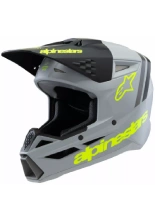 Kask enduro dziecięcy Alpinestars SM3 Radium czarno-szaro-żółty