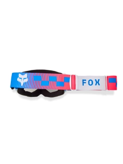 Gogle motocyklowe dziecięce Fox Main Collection z lustrzaną szybką, niebiesko-różowe