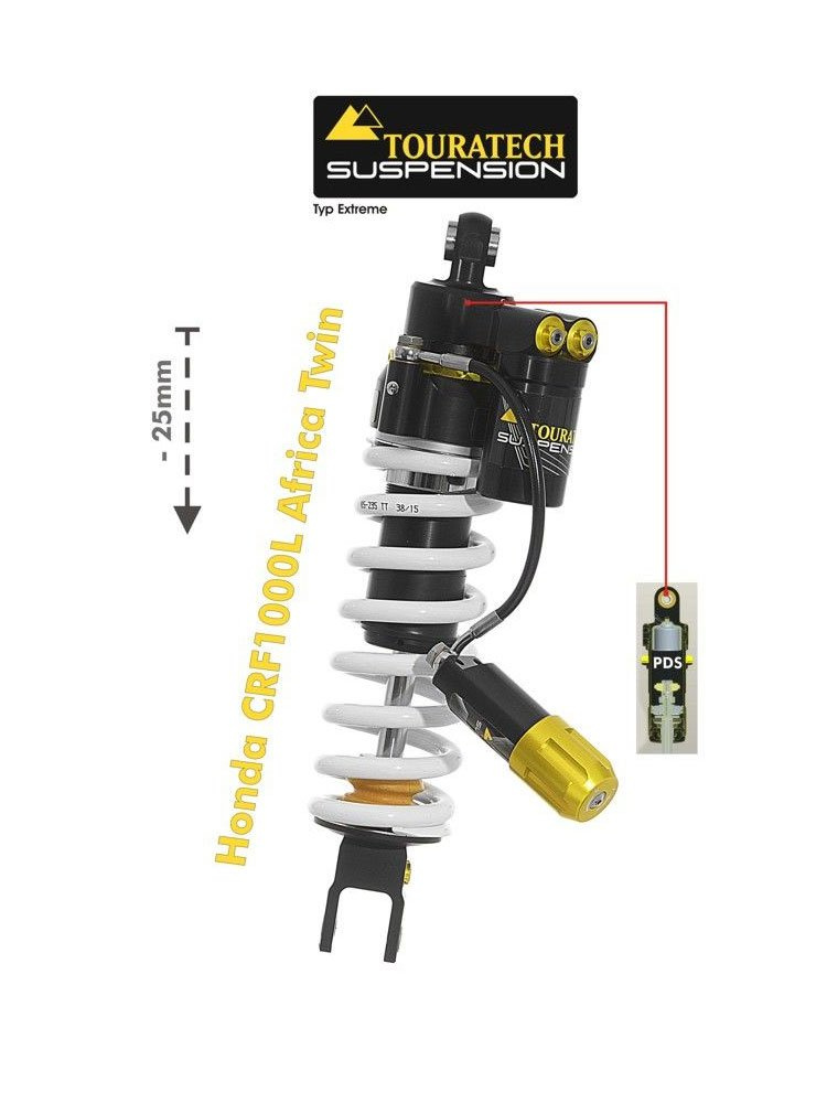 Amortyzator obniżający zawieszenie o 25 mm  Extreme Touratech do Honda CRF1000L Africa Twin (15-17)