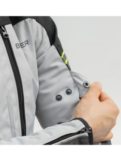 Kurtka motocyklowa tekstylna Broger Overland czarno-fluo-szara
