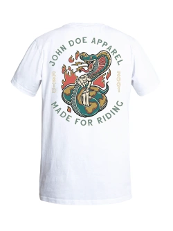 Koszulka motocyklowa John Doe Snake II biała