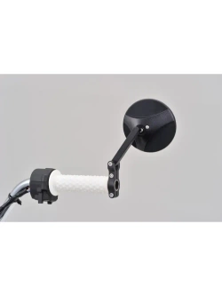 Lusterko motocyklowe krótkie Daytona D-Mirror-18 Nylon do montażu na końcu manetki czarne [adapter]