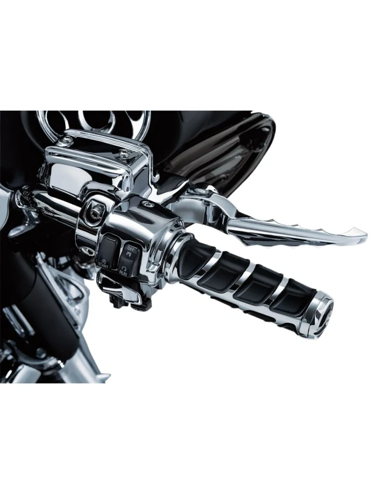 Nakładki manetek Kuryakyn Kinetic Throttle By Wire srebrno-czarne